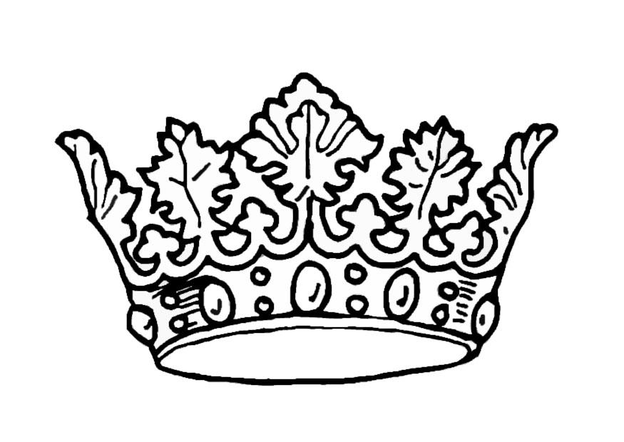 Coloriage d'une couronne de roi à personnaliser