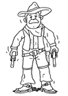 Coloriage cowboy