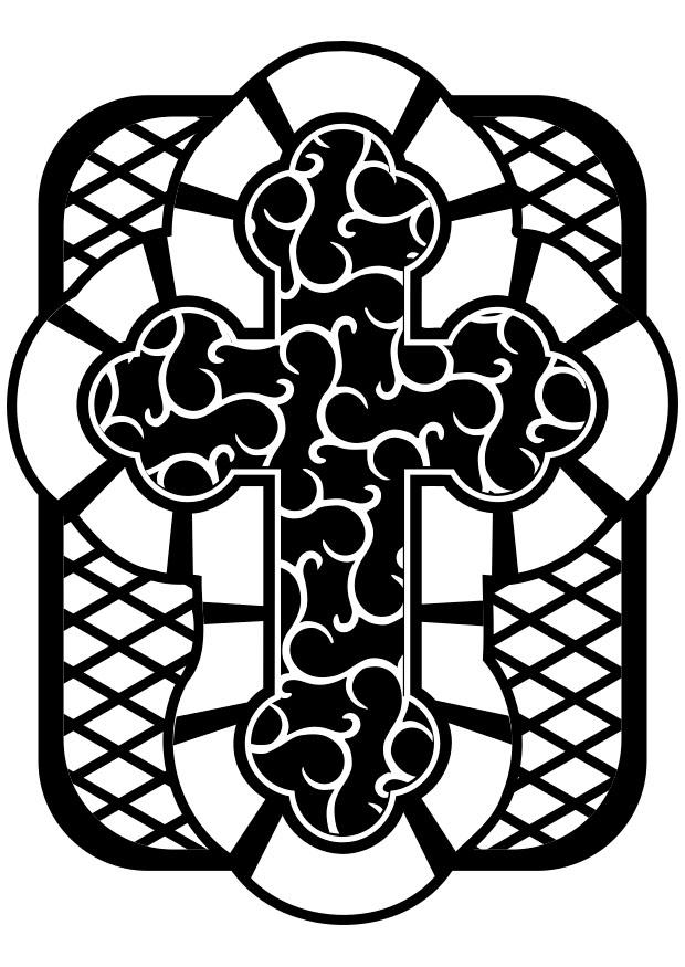 Coloriage Croix celtique