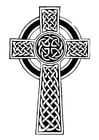 Coloriage crucifix celtique