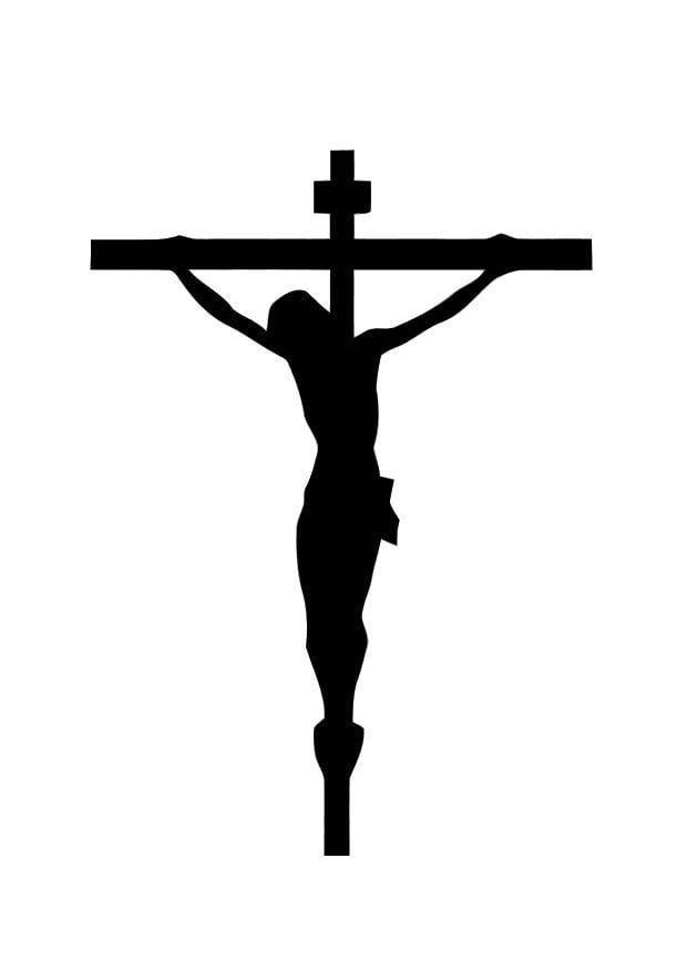 Coloriage crucifix