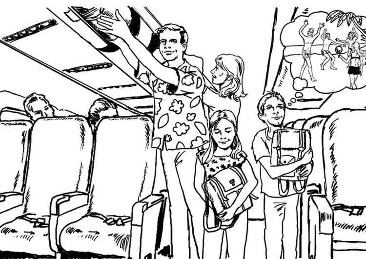 Coloriage dans l'avion  Coloriages Gratuits à Imprimer  Dessin 8076