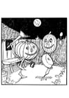 Coloriage danse de Jack O' Lantern