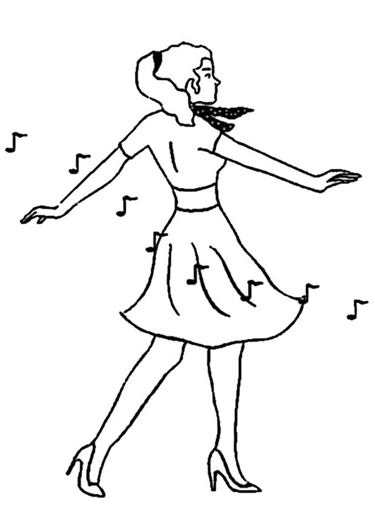 Coloriage danseuse