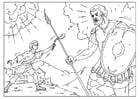 Coloriage David et Goliath