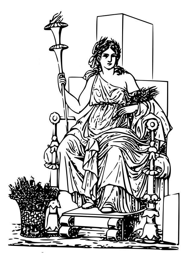 Download Coloriage Déméter - Coloriages Gratuits à Imprimer - Dessin 18625