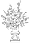 Coloriage des lis dans un vase