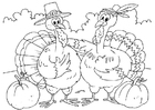 Coloriage dindes