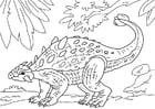 Coloriage dinosaure - ankylosaurus