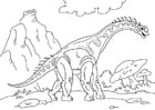 Coloriage dinosaure - diplodocus