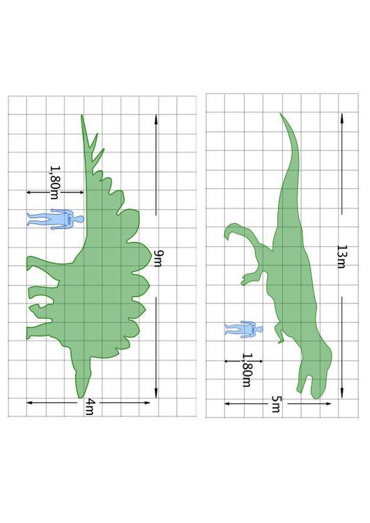 dinosaure mensurations