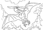 Coloriages dinosaure - pteranodon