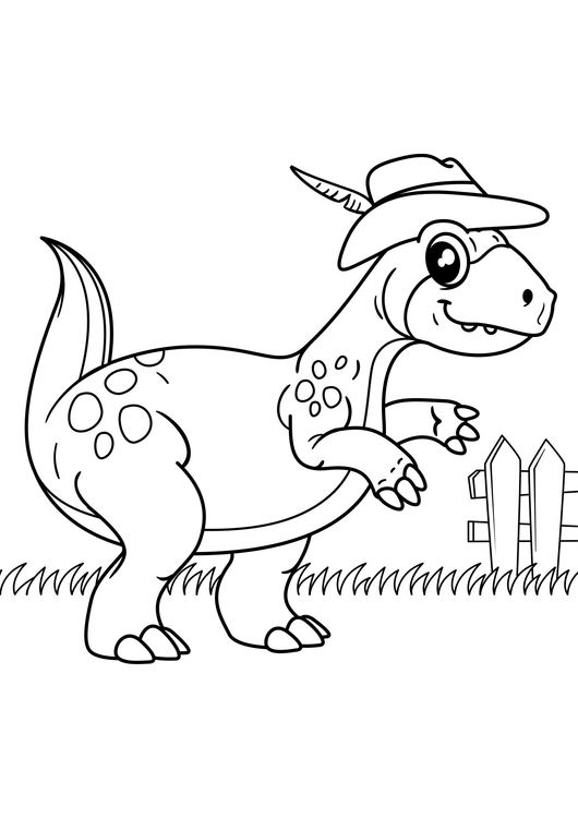 Coloriage dinosaure se promÃ¨ne