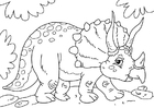 Coloriages dinosaure - triceratops