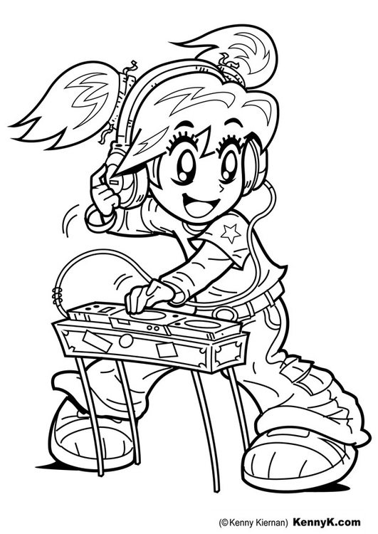 Coloriage dj