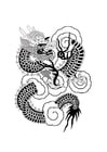 Coloriages dragon chinois