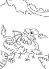 Coloriages Dragon dans les bois