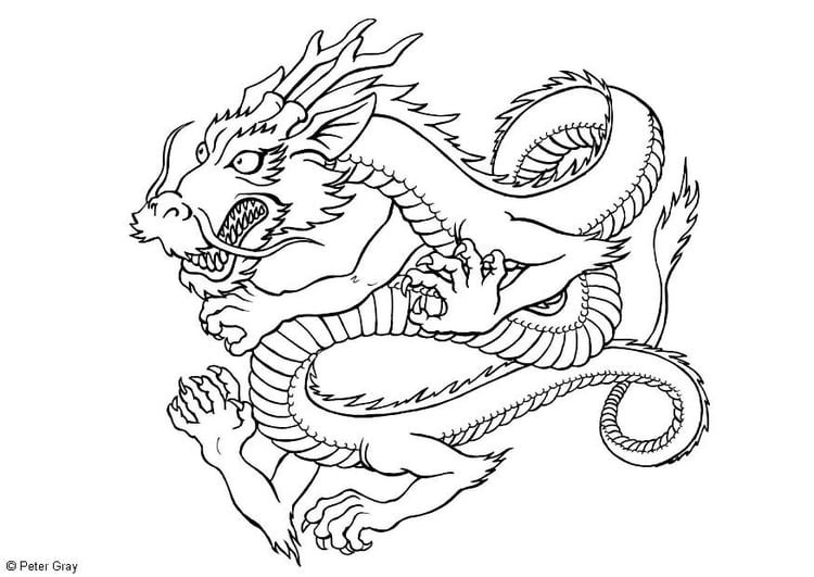 Coloriage dragon