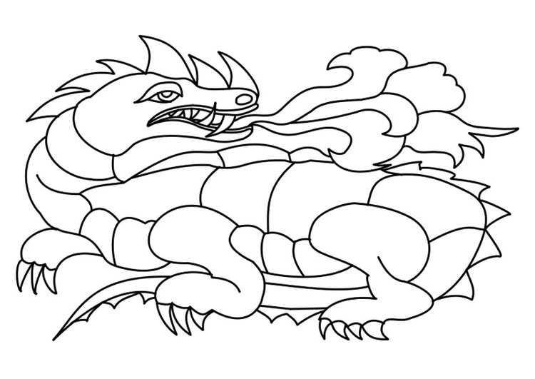 Coloriage dragon