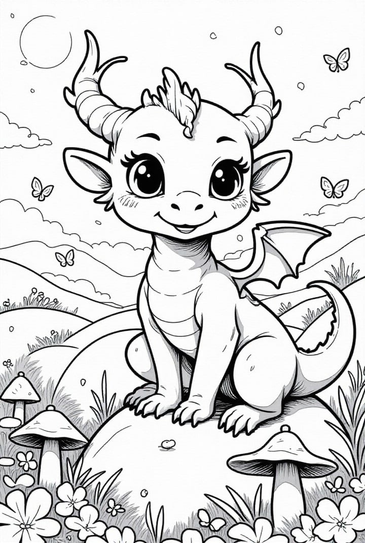 dragon heureux au soleil