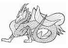 Coloriage dragon marin