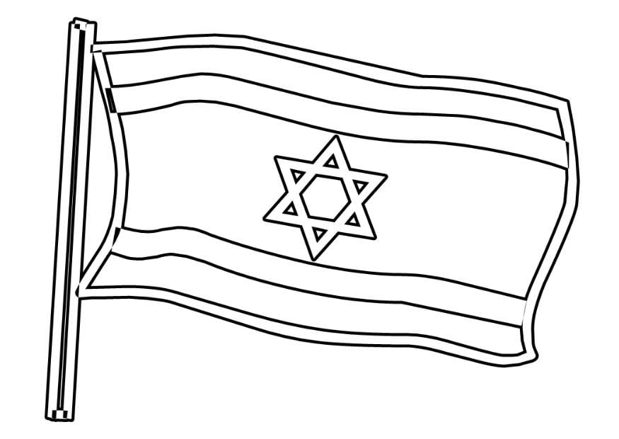 coloriage drapeau d israel i