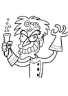 Coloriage drole de professeur
