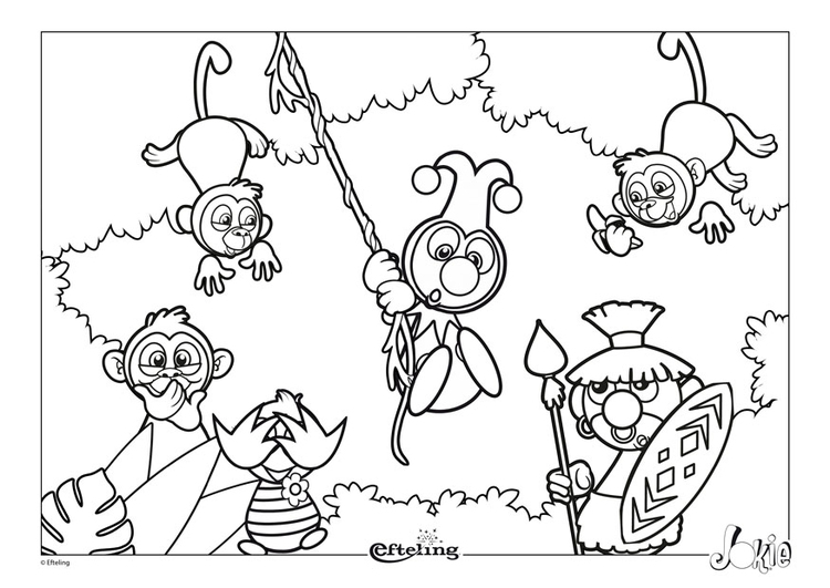 Coloriage Efteling - Afrique