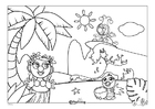 coloriage Efteling - Hawai