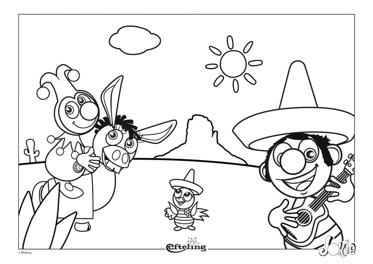 Coloriage Efteling - Mexique