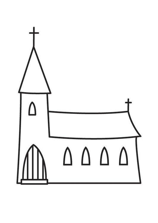 Coloriage Ã©glise