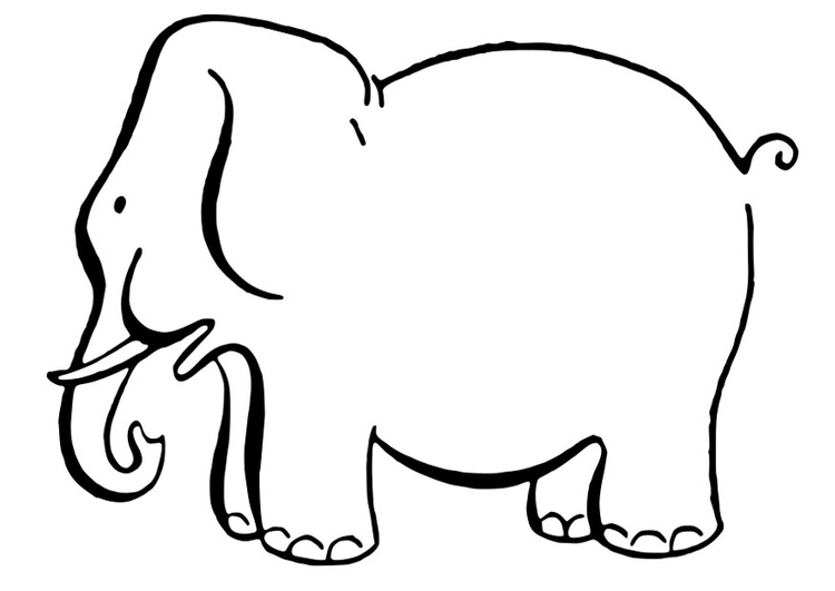 Coloriage Ã©lÃ©phant