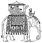 Coloriage Ã©lÃ©phant en Inde