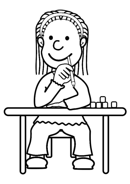 Coloriage Ã©lÃ¨ve