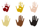Coloriage empreintes de la main