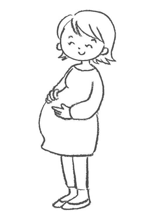 Coloriage enceinte