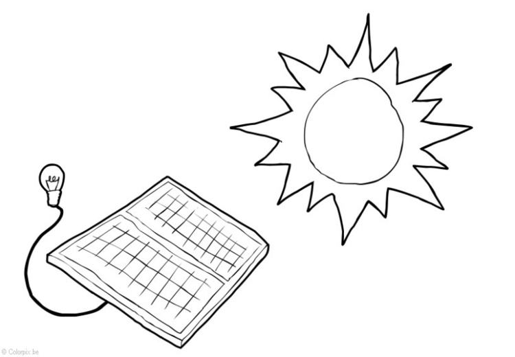 Coloriage Ã©nergie solaire