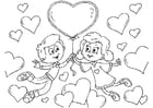Coloriage enfants Saint-Valentin