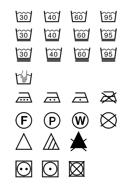 Coloriage Ã©tiquette d'entretien