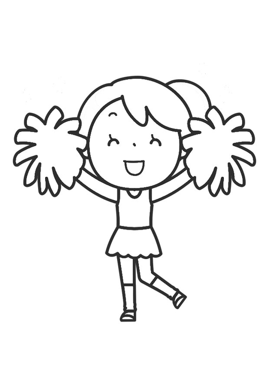 Coloriage Ãªtre pom-pom girl 