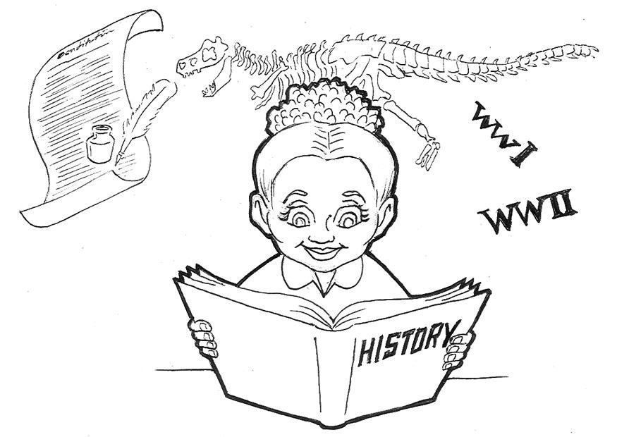 Coloriage étudier l'histoire - Coloriages Gratuits à Imprimer