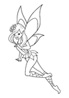 coloriage fée avec clin d'oeil