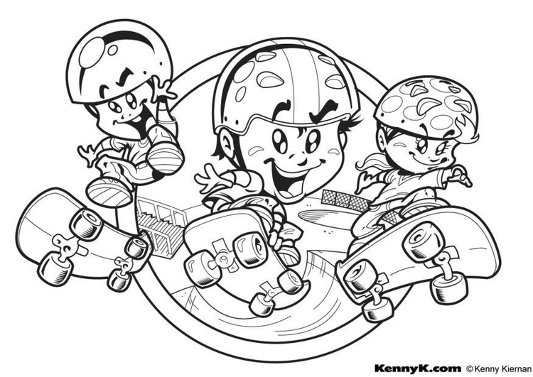 Coloriage Faire De Skate Board Coloriages Gratuits A Imprimer Dessin