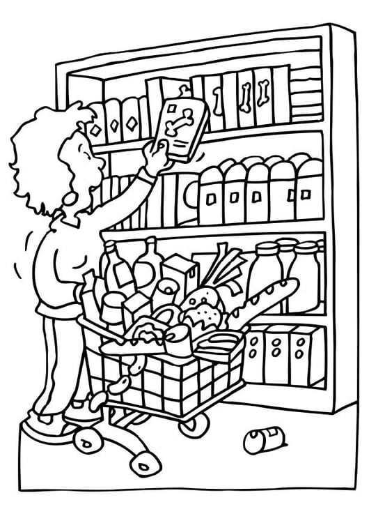 Coloriage faire les magasins