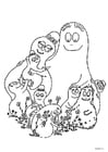 Coloriages famille barbapapa