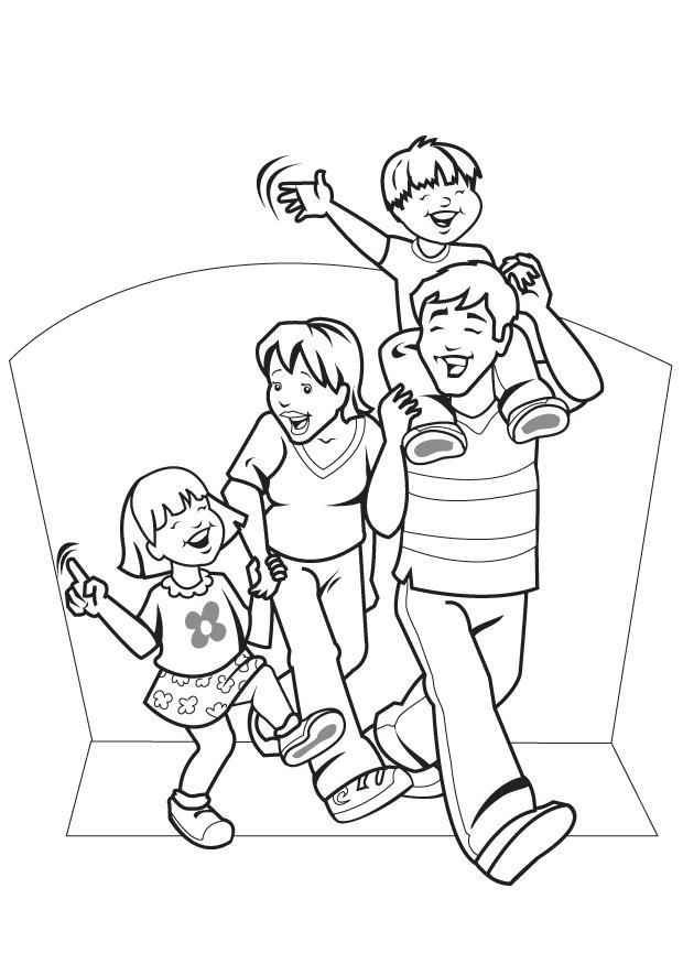 Coloriage famille