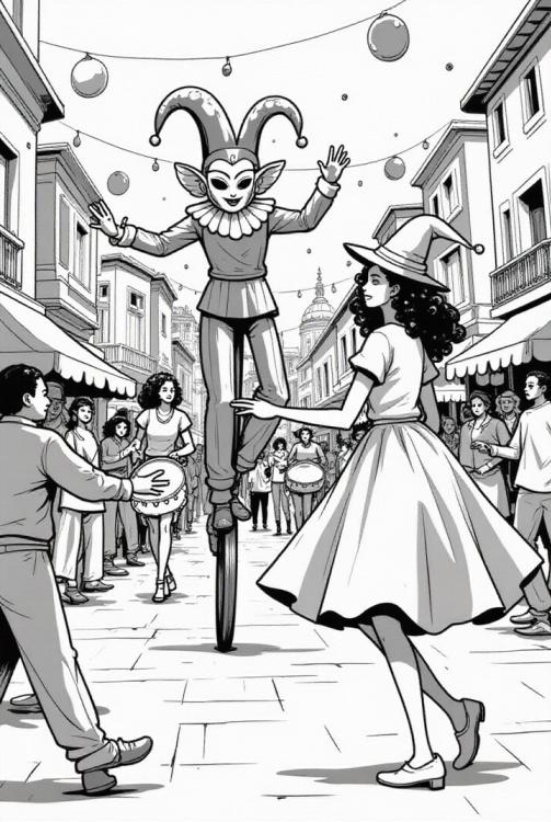 FÃªte de carnaval en ville