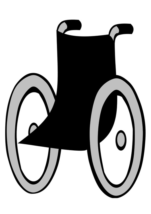 Coloriage fauteuil roulant