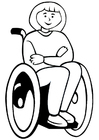 Coloriages fauteuil roulant