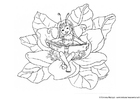 coloriage fée avec livre